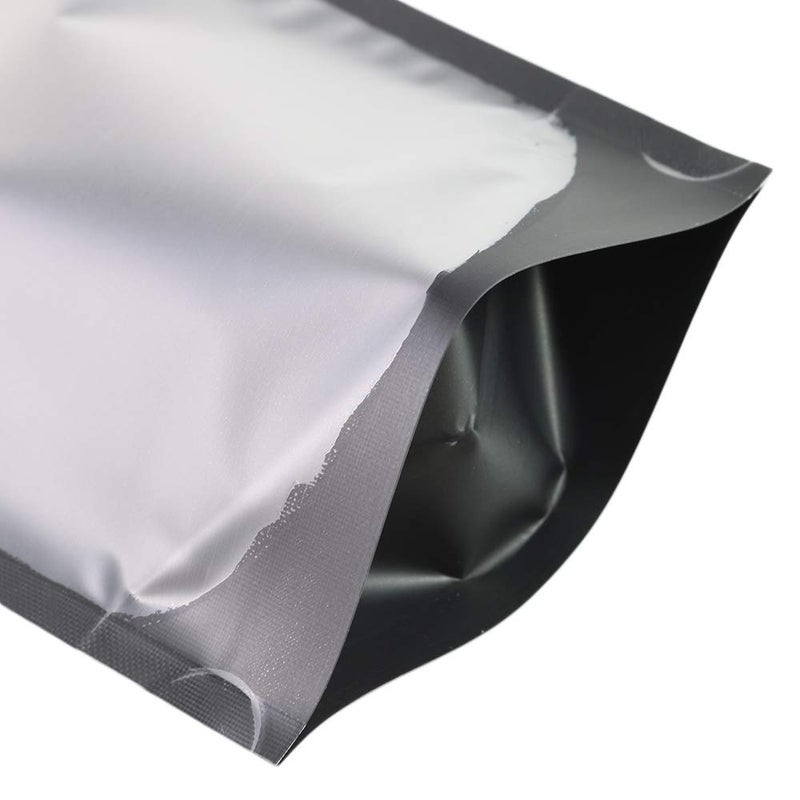 QQ Studio Pack of 100 Translucent Front Matte Black Poly Plastic Resealable Bags (3.3oz (5" x 7"), Stand-Up Pouch) - Image 4